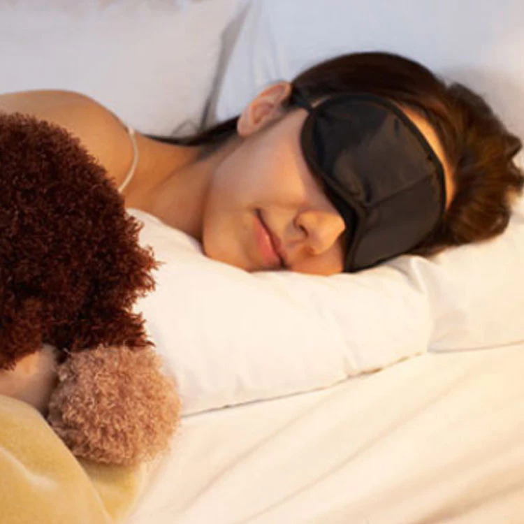 Bịt Mắt Ngủ Trưa Văn Phòng Giảm Mỏi Mắt Màu Ngẫu Nhiên Có Dây Đeo Co Giãn [ Hỏa Tốc HCM ]