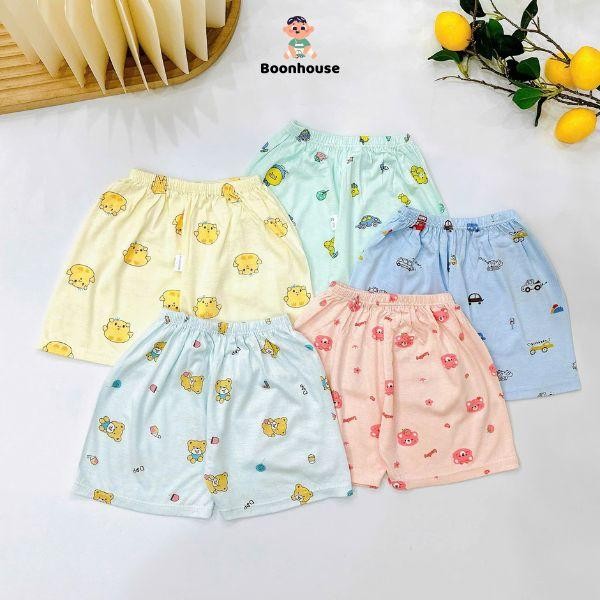 Set 10 quần đùi hè, quần chục đùi chất thun lạnh mềm mát cho bé trai bé gái 3-13kg