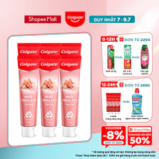 Bộ 6 Kem đánh răng Colgate thiên nhiên muối Himalaya sáng khỏe 180g x6