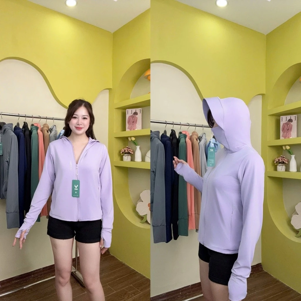 Áo Khoác Chống Nắng Nữ 2 Lớp Vải Thun Lạnh Dày Dặn,Mềm,Mịn,Mát,Chống Tia UV,Co Giãn 4 Chiều Nhiều Màu Lựa Chọn