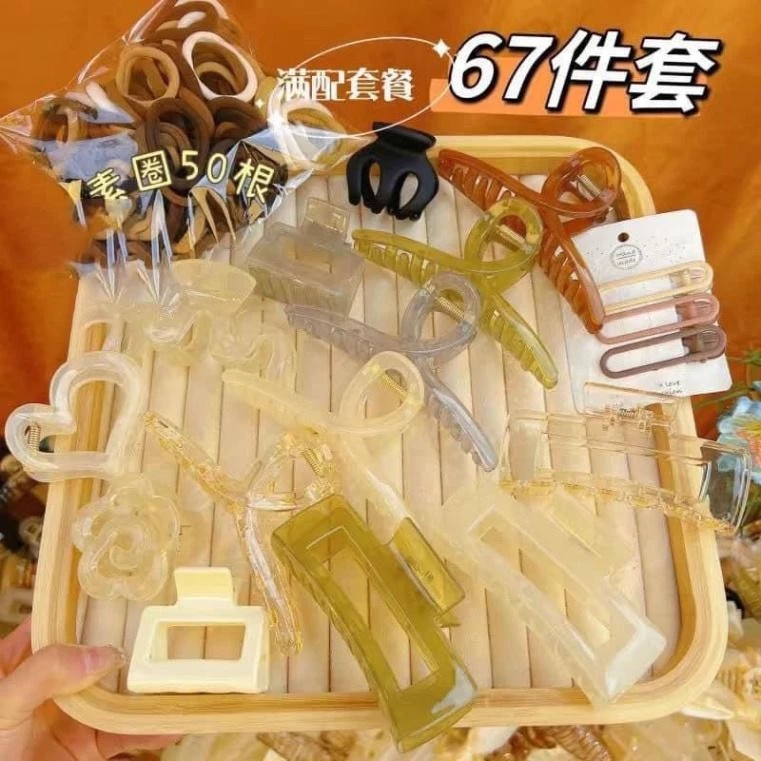 【Hwang】Set 67 kẹp tóc càng cua phong cách hàn quốc cho các nàng - Chun buộc tóc,Dây buộc tóc nữ