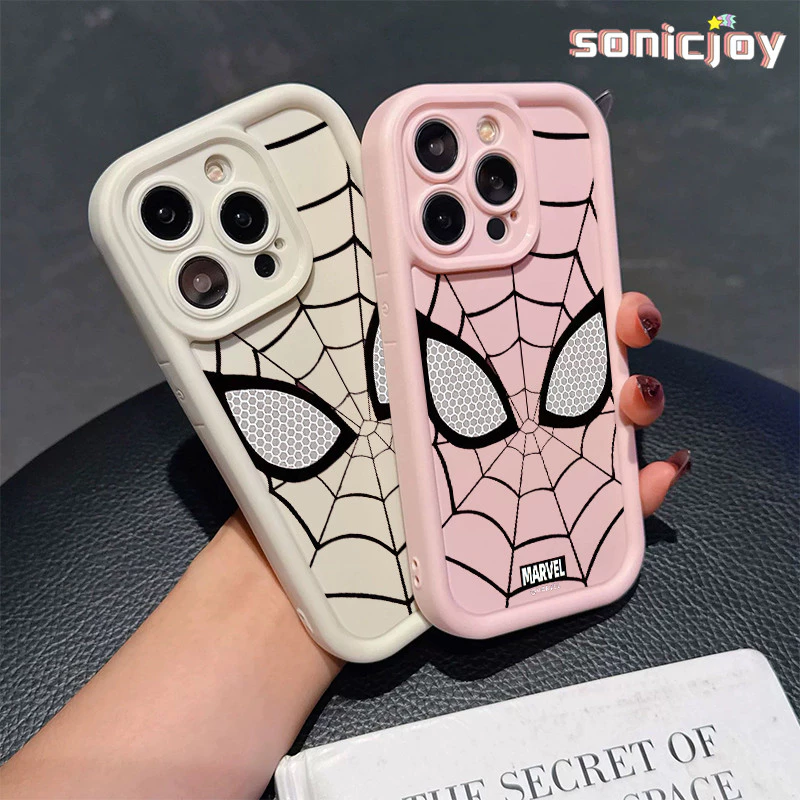 Ốp lưng Người Nhện Thích Hợp Cho IPhone 11 12 13 14 15 16 Pro Max X XR XS Max 7Plus 8Plus Vỏ Bảo Vệ Ống Kính Thời Trang-SY