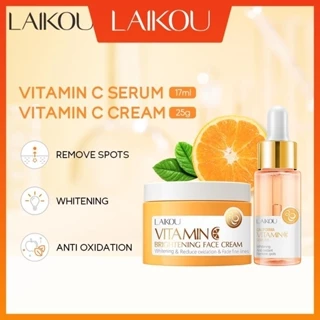 Laikou Bộ 2 Lọ Tinh Chất vitamin c Loại Bỏ Đốm Đen Chống Oxy Hóa Chăm Sóc Da