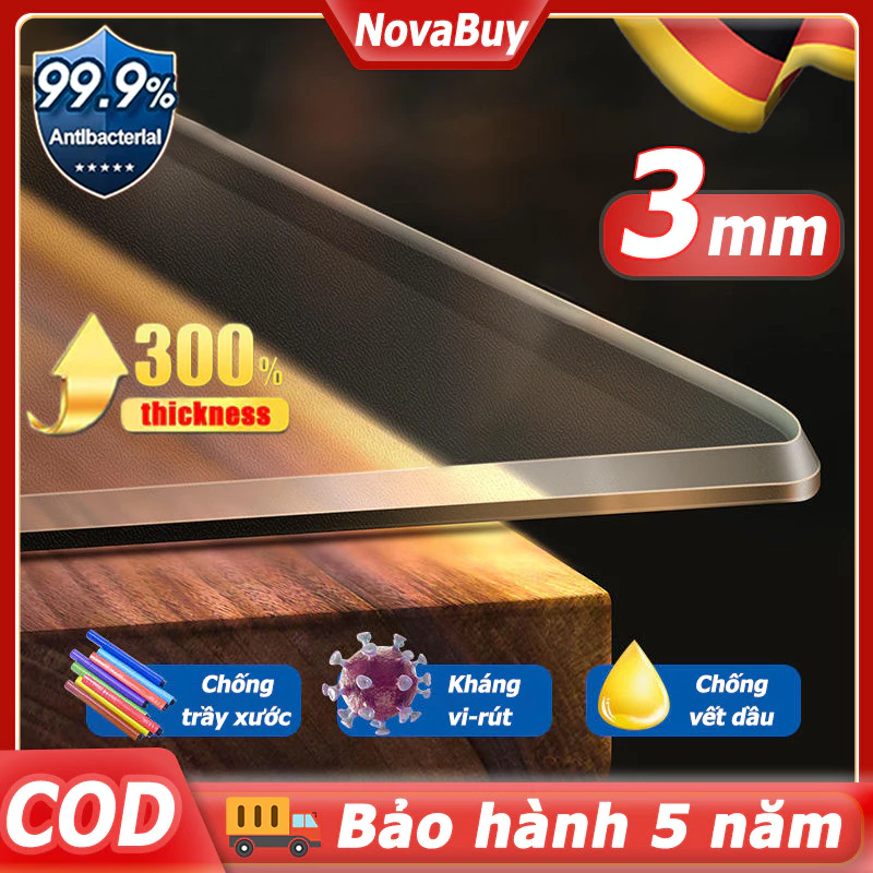 ⭐Có sẵn 50 năm ⭐Khăn trải bàn PVC linh hoạt chống thấm nước trong suốt Chống dầu Tấm lót bàn chịu nhiệt Bàn ăn Placemats Nhựa khăn trải bàn Khăn Trải Bàn Chống Nước