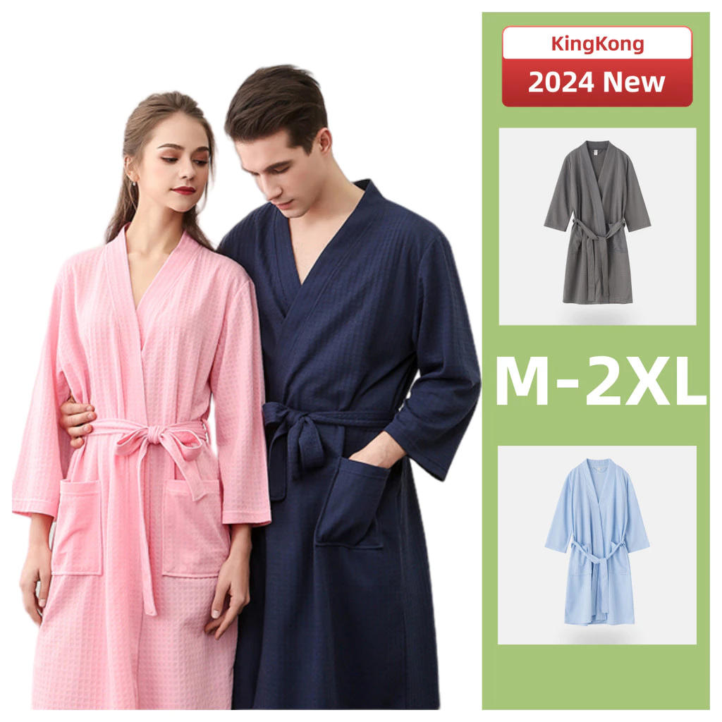 Nhật Bản Kimono Thấm Hút Nước Nhanh Khô Khách Sạn Thẩm Mỹ Viện Nam Nữ Bốn Mùa Đa Năng Cặp Đôi Cotton Nguyên Chất Áo choàng Tắm Váy Ngủ