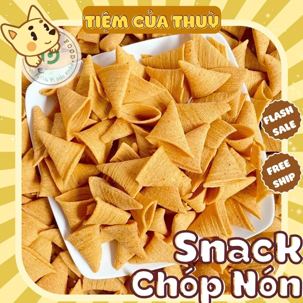 500G Snack Bắp Nón Tam Giác Giòn Tan Tẩm Vị, (Snack Tổng Hợp), Tiệm Ăn Vặt Thuỳ Bùi
