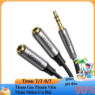 Cáp chuyển đổi âm thanh UGREEN chia cổng 3.5mm sang 2 ổ cắm 3.5mm tiện lợi