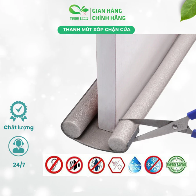 Thanh Xốp Chặn Khe Cửa Đa Năng Ngăn Côn Trùng,Chắn Gió Mùa,Ngừa Bụi Bẩn,Giảm Ồn Hiệu Quả TUIDO SHOP
