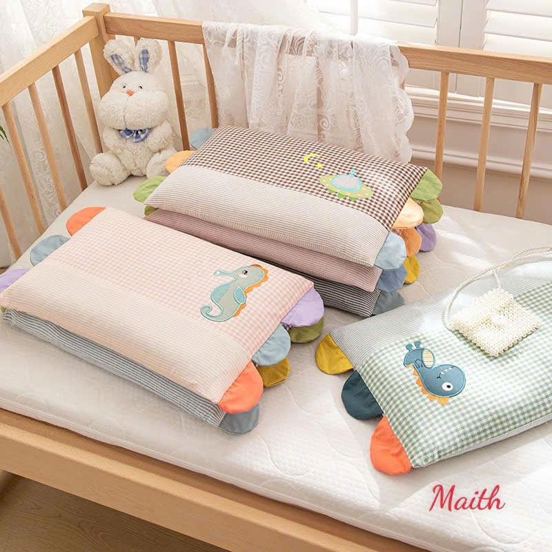 ( GỐI HOT ) Gối Nằm Cho Bé Cotton Thoáng Mát Hoạ Tiết Đáng Yêu Cho Bé Kích Thước 30x50cm