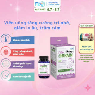 Bổ Não, Tăng Trí Nhớ Sau Sinh, Giảm Stress, Lo Âu, Trầm Cảm Fito Junior, Lọ 60 Viên