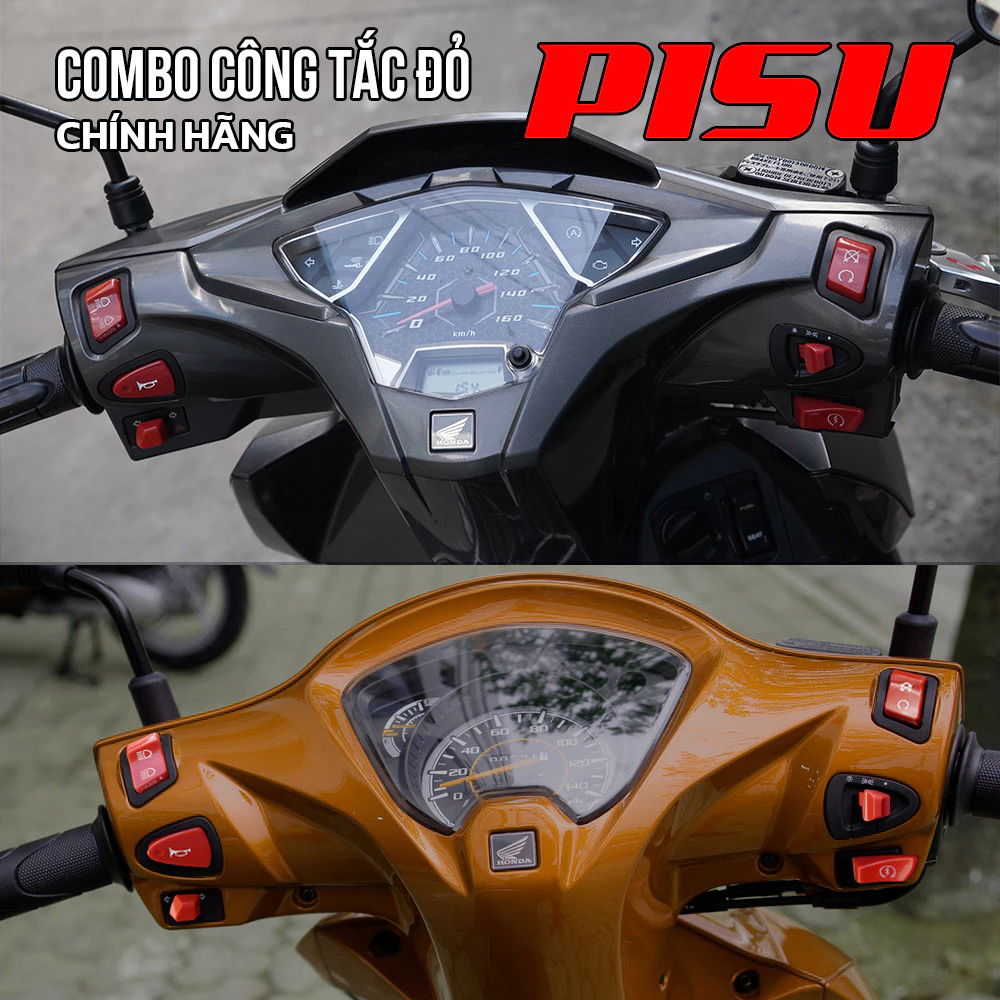 𝐏𝐈𝐒𝐔 VISION 𝐀𝐁 LEAD 𝐕𝐀𝐑𝐈𝐎𝟐𝟎𝟏𝟕 - Combo Full Nút công tắc Đỏ PISU
