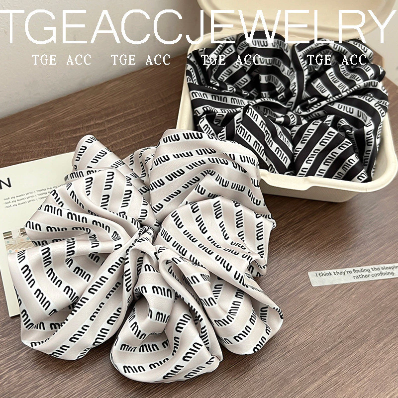 Minminmin Pháp Cao Cấp Chữ Buộc Tóc Nữ Satin Sang Trọng Dây Buộc Tóc Phụ Kiện Tóc