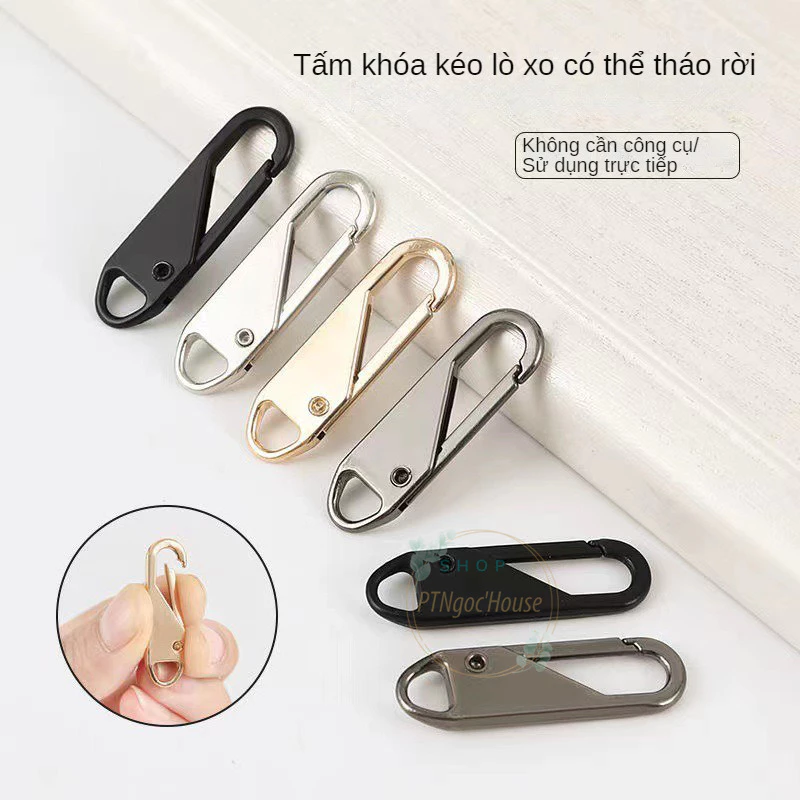 [HÀNG CÓ SẴN] Móc Khóa Kéo Thay Thế Đa Năng Bằng Kim Loại Có Thể Tháo Rời Tiện Dụng