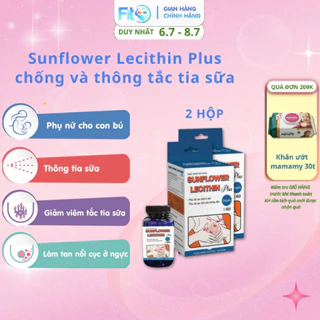 COMBO Viên Uống Sunflower Lecithin Plus Chống Tắc Tia Sữa, Giảm Viêm Fito Junior, Từ Thiên Nhiên An Toàn, Lọ 60 Viên