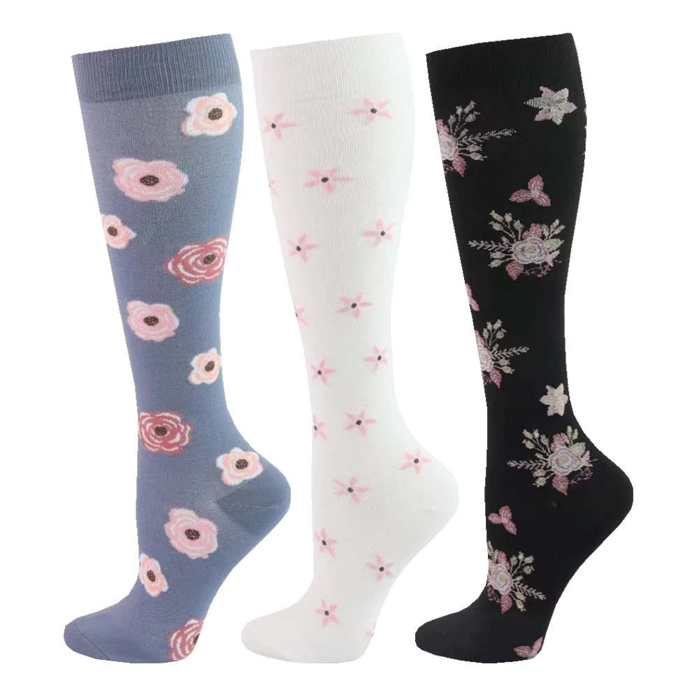 1 Đôi Tất Nén Nam Nữ Dễ Thương Chạy Bộ Thể Thao Đi Xe Đạp Phù Nữ Mang Thai 20-30 MmHg