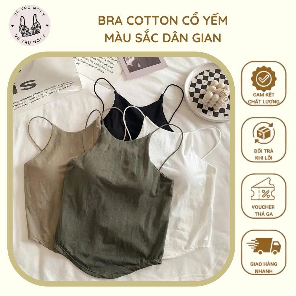 A74 - Bra Nữ Dây Yếm Phong Cách Màu Sắc Dân Gian Gợi Cảm Có Đệm Tháo Rời ĐượcA74 - Vũ Trụ Nội Y