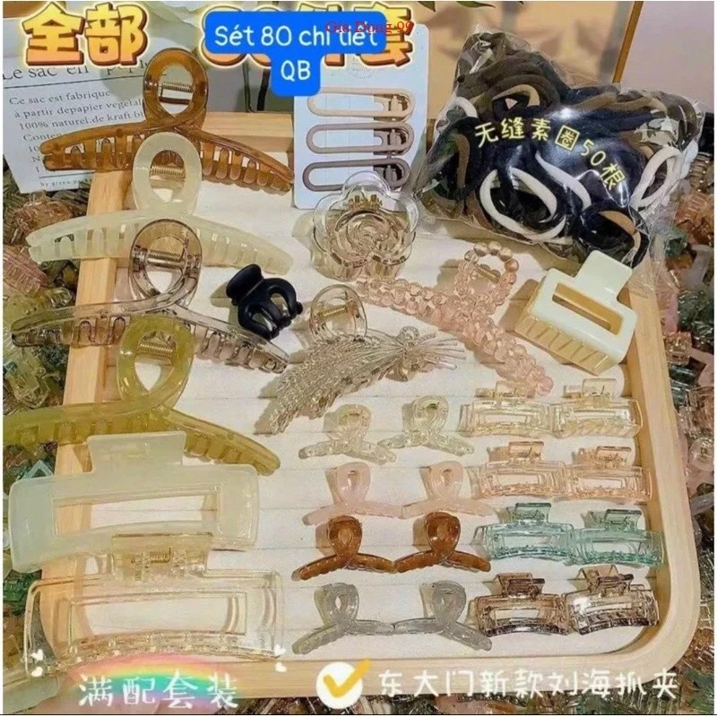 Set kẹp tóc 67 chi tiết phong cách hàn quốc siêu xinh