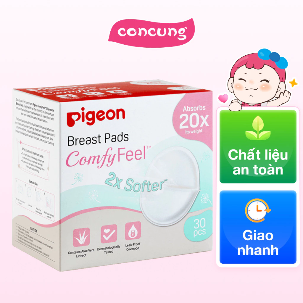 Miếng lót thấm sữa Pigeon chiết xuất nha đam (50 miếng)