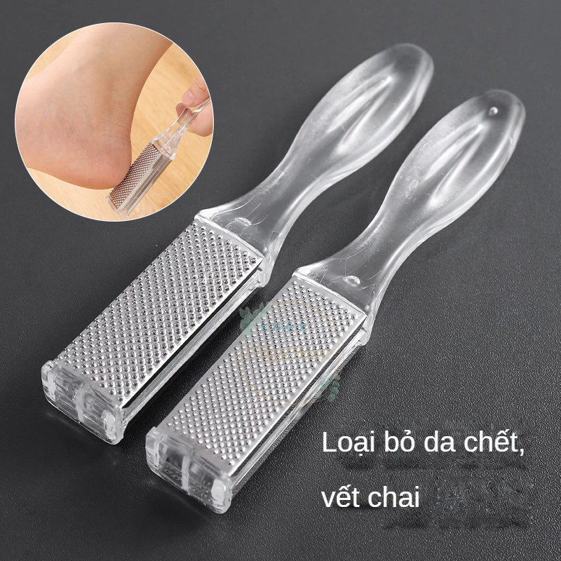 Bàn Chải Chà Gót Chân Tẩy Tế Bào Chết, Dụng Cụ Chà Gót Chân Tích Hợp 2 Đầu Mài Tiện Lợi - HÀNG CÓ SẴ