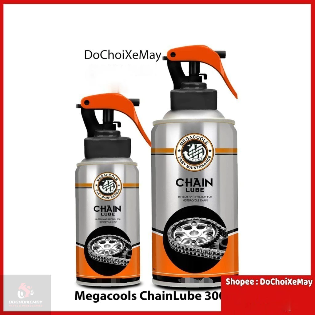 MEGACOOLS . DƯỠNG SÊN Chainlube 300ml ,Ultra Lube 300ml dưỡng đậm đặc cao cấp . DoChoiXeMay