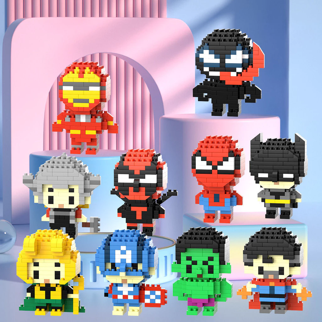 [Hoả Tốc HCM] Combo Đồ Chơi Xếp Hình Mini 3D – Nhân Vật Hoạt Hình Dễ Thương  Avengers, Quà Tặng Giáo Dục Sáng Tạo Cho Bé