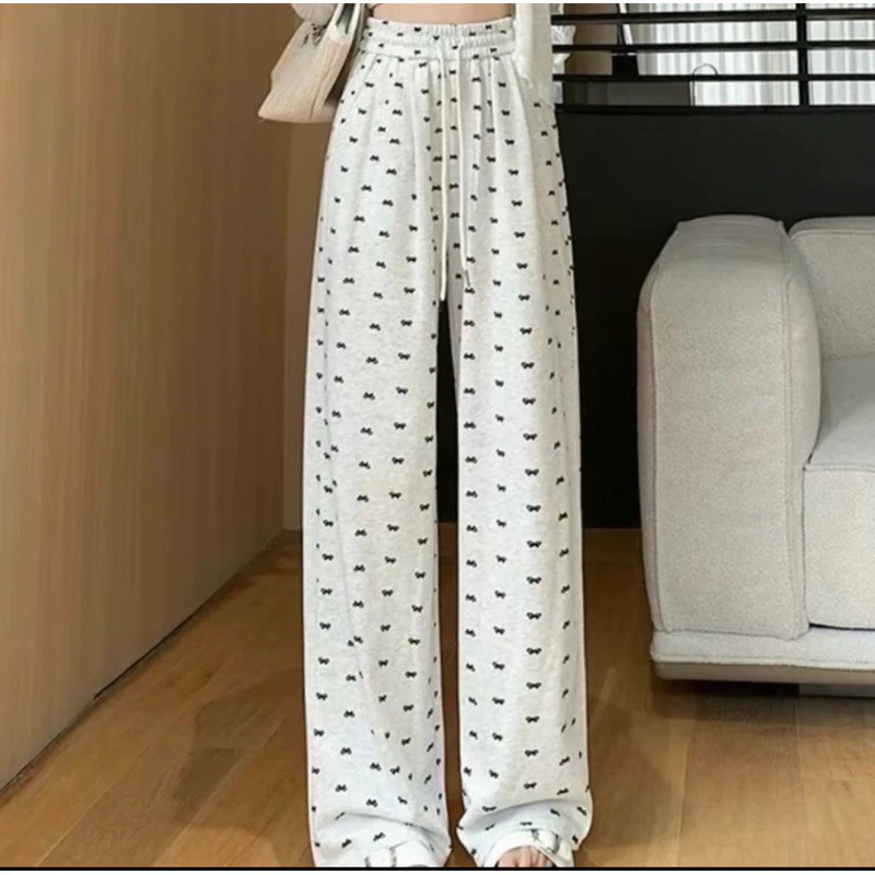 ( Mẫu Mới) Quần Suông Ống Rộng Chất Tăm Hàn Hoạ Tiết Nơ Siêu Xinh Mát Mẻ, Quần Nữ Suông Ống Rủ Lưng Chun Hoạ Tiết Nơ