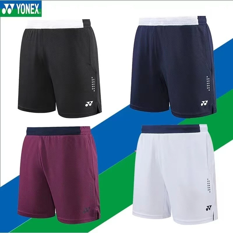 Vận chuyển trong vòng 48 giờ Quần short cầu lông dành cho nam và nữ, dáng rộng, khô nhanh, thoáng khí, quần short thể thao YY, tập luyện, thi đấu, thường ngày