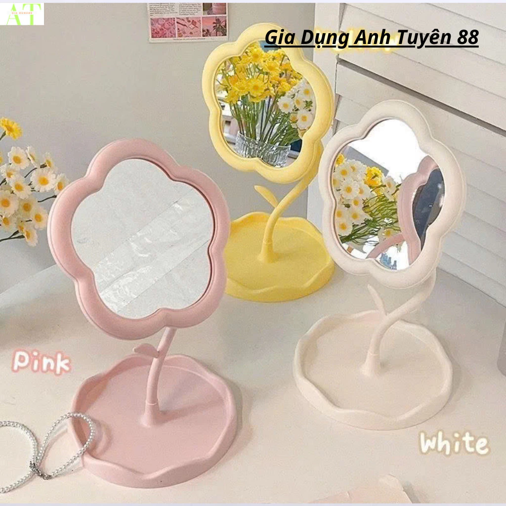 Gương decor để bàn trang điểm hình hoa xinh xắn