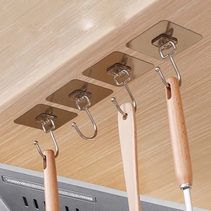 anhduongshop0209 Combo 10  Móc dán tường chịu lực siêu dính treo đồ, vật dụng đa năng tiện ích inox 304