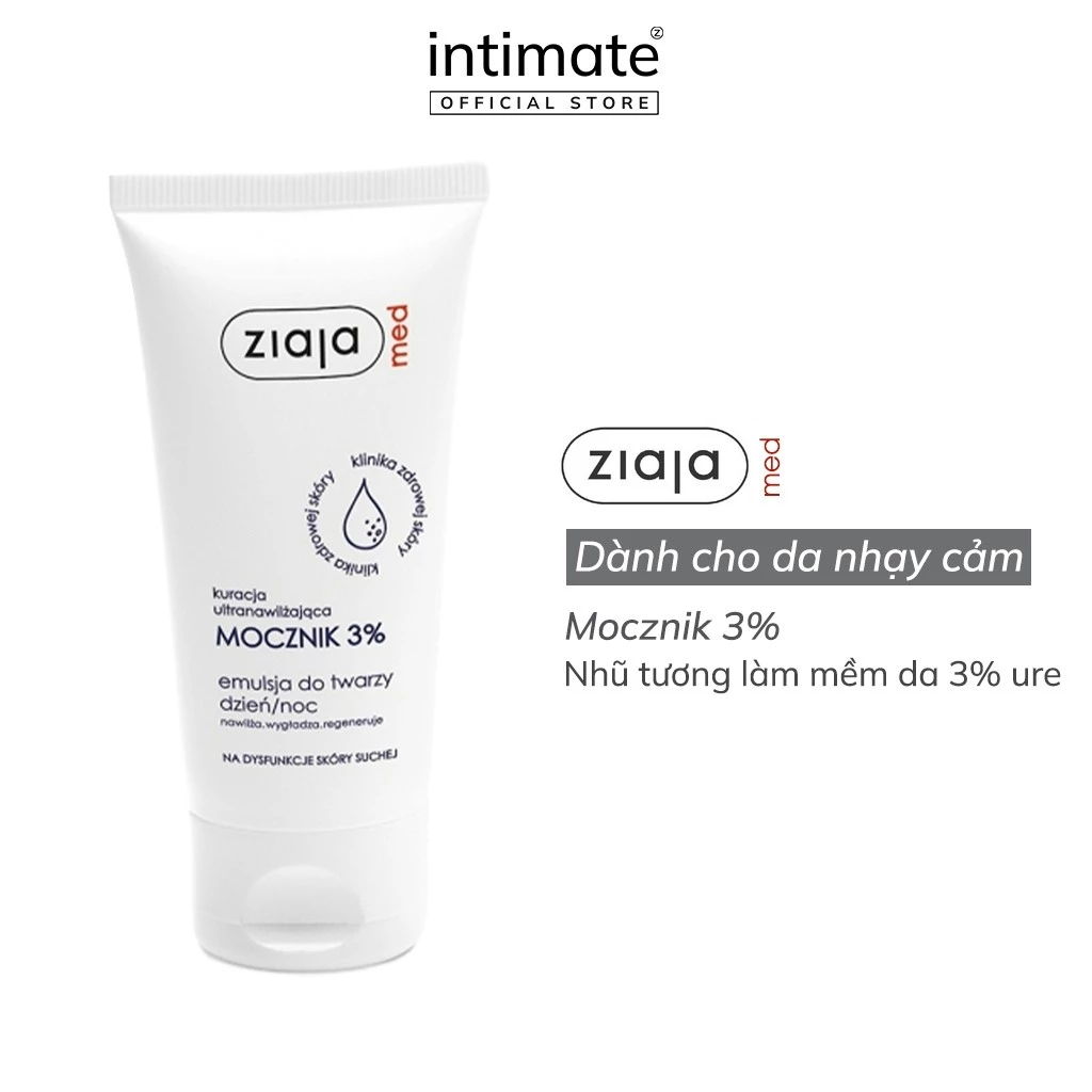 Nhũ Tương Làm Mềm Da 3% Urê Ziaja Med Giúp Dưỡng Ẩm, Giảm Khô, Thô Ráp Và Nứt Nẻ Da 50ml