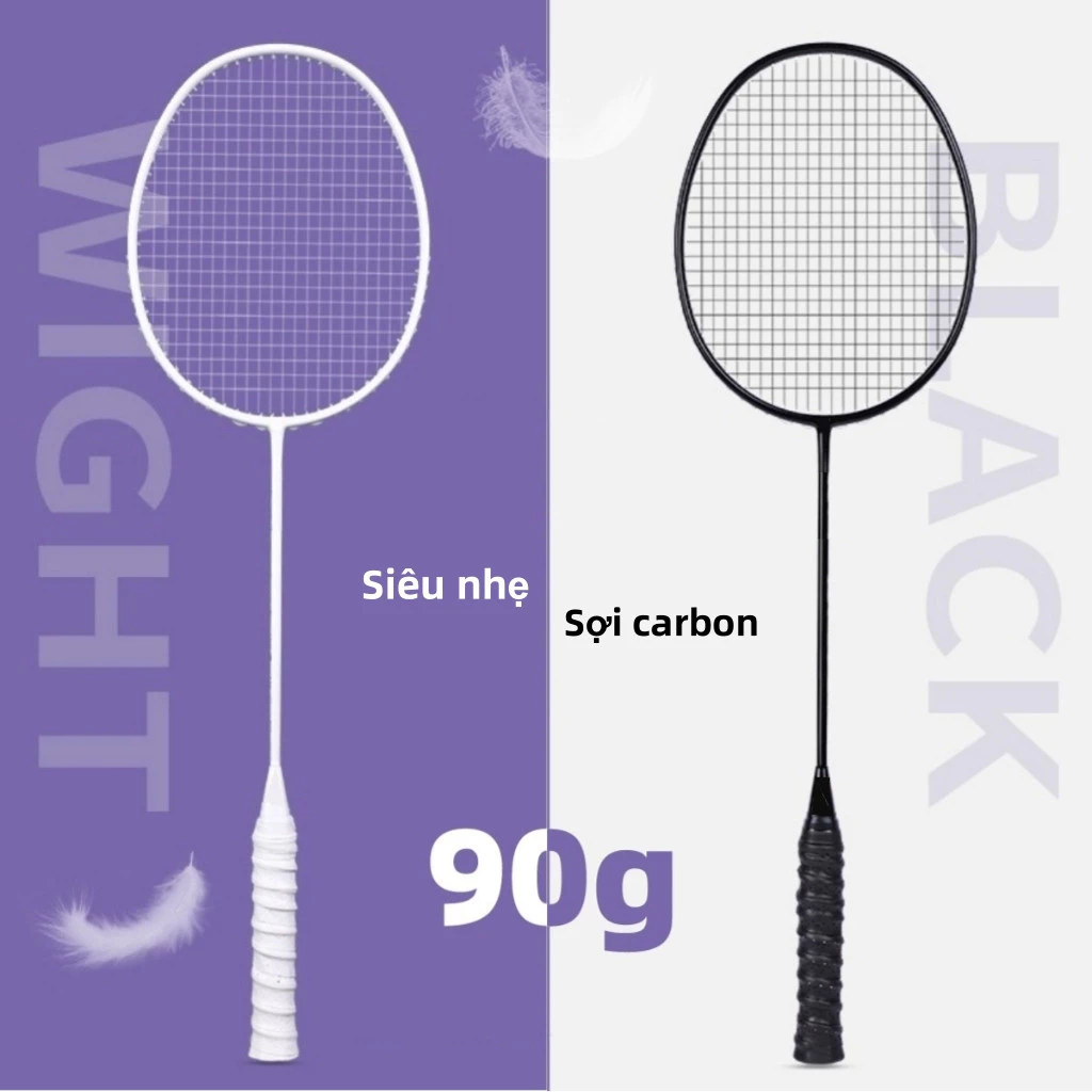 (Mua 1 tặng 3) Vợt cầu lông siêu nhẹ sợi carbon (1 vợt) Khung sợi carbon cho người mới