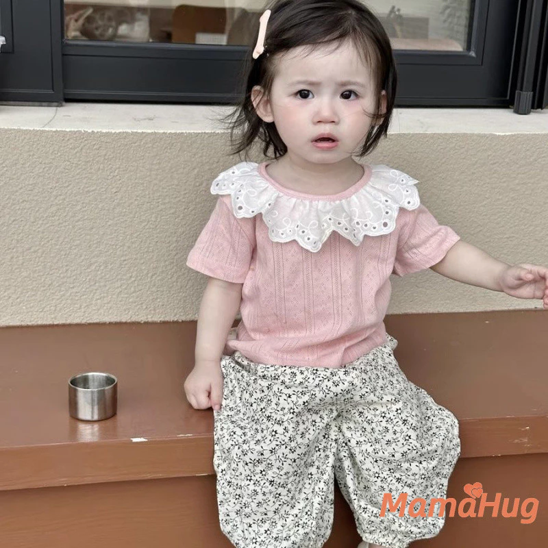 Bé Gái Mùa Hè Bộ Quần Áo Ren Viền Tay Ngắn Lưới Chống Muỗi Quần Trang Phục Trẻ Sơ Sinh Tập Đi Quần Áo Cotton Quần Áo Playwear Chụp Ảnh Đáng Yêu Mặc Thời Trang Hợp Thời Trang