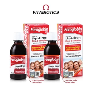 Combo 2 Siro Bổ Máu Vitabiotics FEROGLOBIN B12 Cung Cấp Sắt Hỗ Trợ Tăng Khả Năng Tạo Máu, Nâng Cao Sức Đề Kháng 200ml