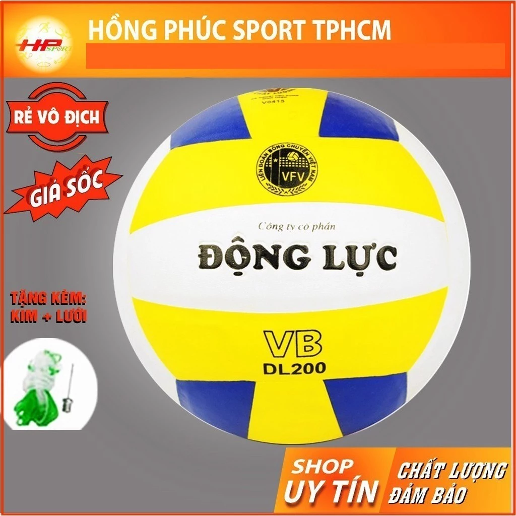 Quả bóng chuyền Động Lực DL200 - Quả banh bóng chuyền size 5 cho tập luyện và thi đấu không chuyên