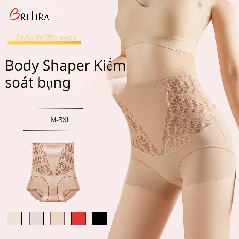 『 Brelira 』 Quần Lót Liền Mạch Body Shaper Cao Cấp Nâng Mông Điều Khiển Bụng Định Hình Thoáng Khí Chống Vi Khuẩn Liền Mạch Nhẹ Bảo Vệ Toàn Diện Quần Lót
