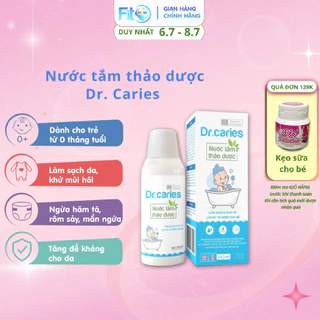 Nước Tắm Thảo Dược Dr.Caries Giảm Ngứa, Rôm Sảy, Làm Sạch Da, Không Cay Mắt, Không Tắm Tráng, 250ml