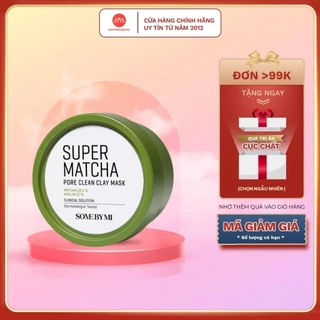 Mặt nạ đất sét Some By Mi Super Matcha Pore Clean Clay Mask làm sạch lỗ chân lông - 100g ( Vỏ mới )