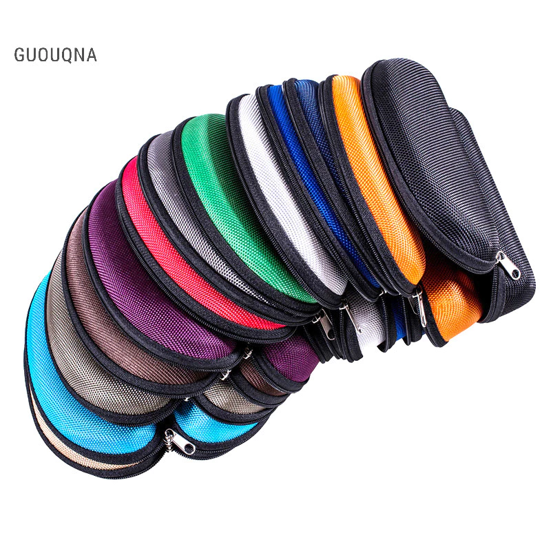 Guouqna Kính Hộp Bảo Quản Nam Nữ Kính Mát Đọc Sách Hộp Đựng Du Lịch Di Động EVA Dây Kéo Kính Mắt Có Móc GUOUqna