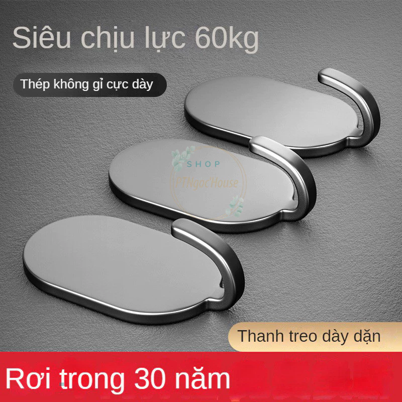 [HÀNG CÓ SẴN] Set 5 Móc Treo Đồ Dán Tường Bằng Thép carbon - Combo 5 Móc Treo Tường Chịu Lực
