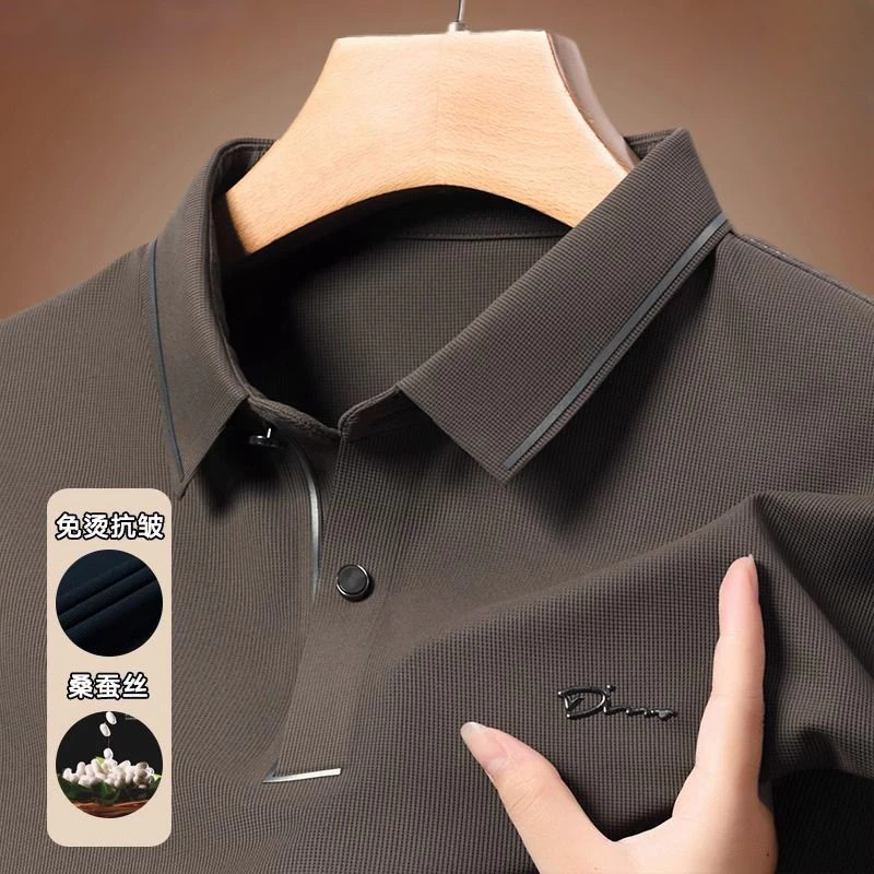 Áo sơ mi Polo nam trung niên thoáng khí, thấm hút mồ hôi, chống mài mòn - Phù hợp mặc hàng ngày