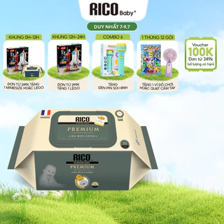 Khăn Giấy Ướt RICO BABY Premium Nội Địa Hàn Lành Tính, Sạch Khuẩn, An Toàn Cho Bé Phân Loại 20 Tờ, 70 Tờ