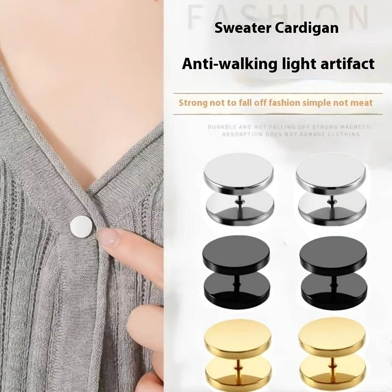 Phụ kiện trâm cài khóa xoay cho áo len Cardigan, đường viền cổ chống trượt phiên bản Hàn Quốc