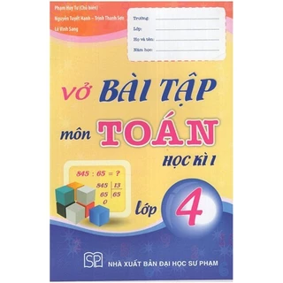 Sách Vở Bài Tập Môn Toán Học Kì 1 (Lớp 4)