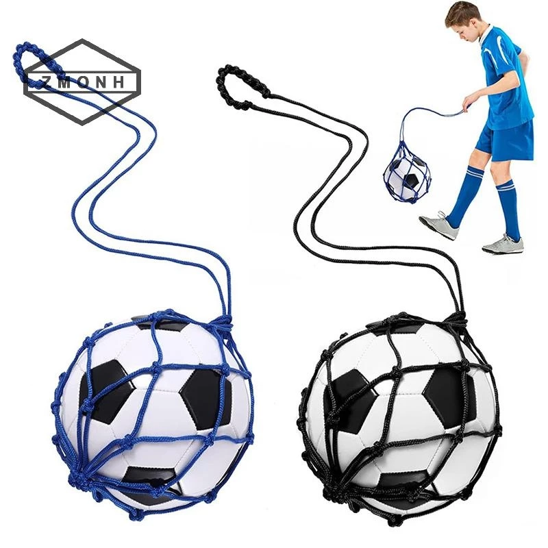 ZMONH 1 Thanh Niên Bóng Đá Tự Huấn Luyện Đá Lưới Túi Thể Thao Ngoài Trời Túi Nylon Túi Bóng Rổ Lưới Mang Theo Túi * Mới