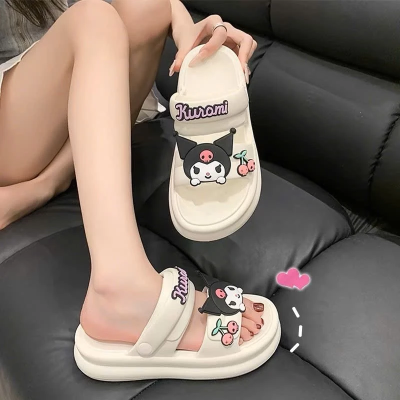 Dép bánh mỳ quai hậu KUROMI cực xinh size nhỡ 32-35 . Giá gốc tận xưởng