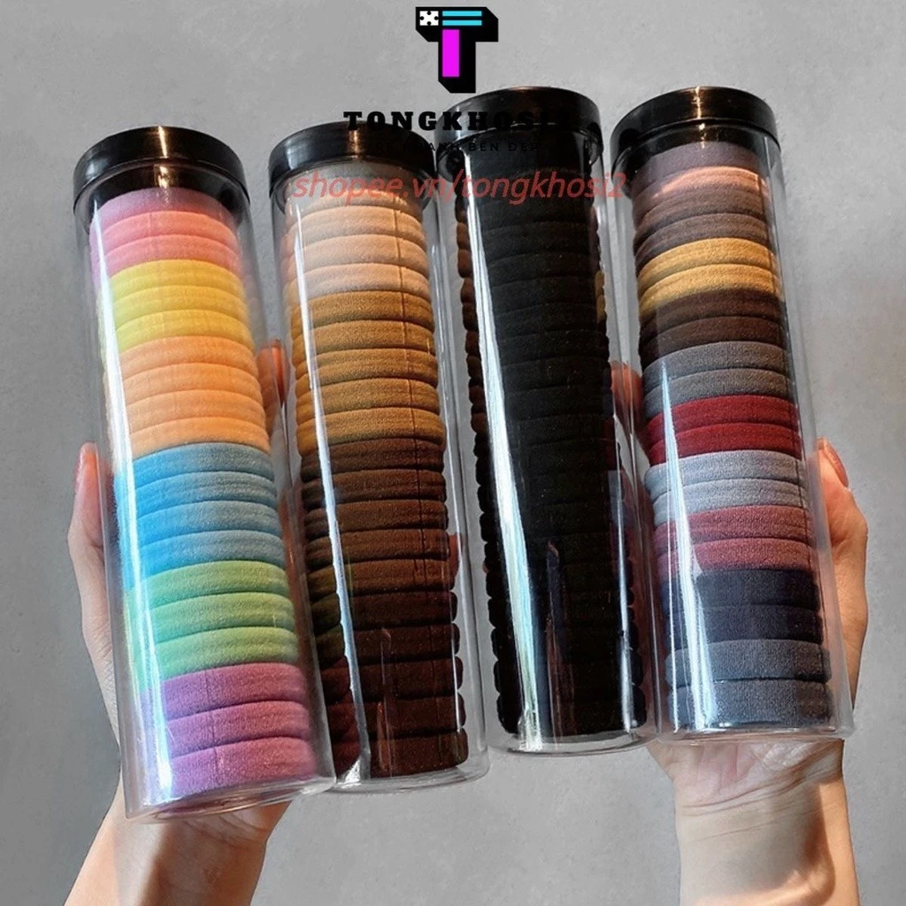 Set 20 Dây Cột Tóc Cao Su Thời Trang Mùa Hè Cho Nữ có hộp