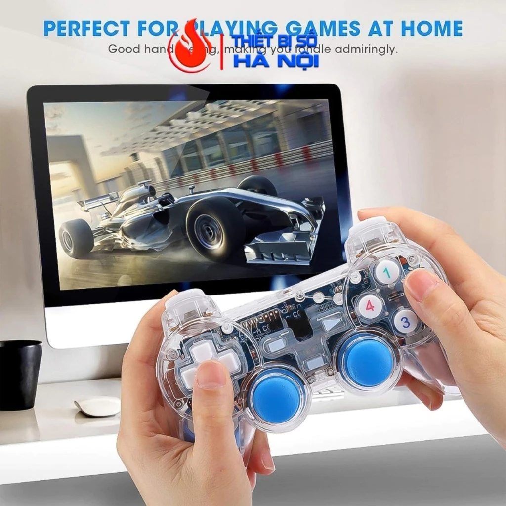 Tay Cầm Chơi Game Cho PC, Laptop, PS2, PS3 cổng USB Có Rung