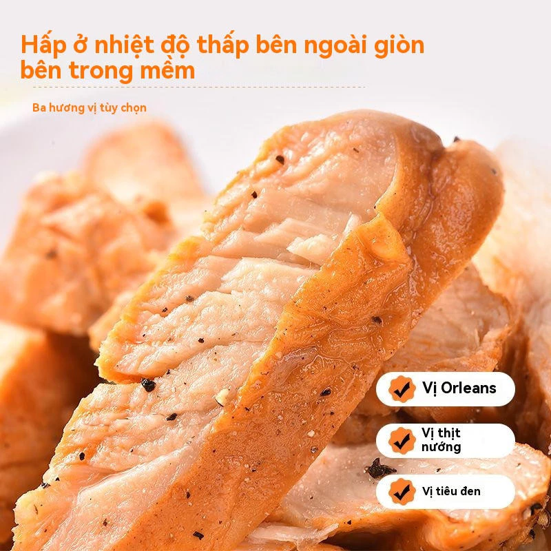 Ức gà ít calo ít béo ức gà mềm thơm ăn liền thay thế bữa ăn healthy hỗ trợ giảm cân duy trì vóc dáng