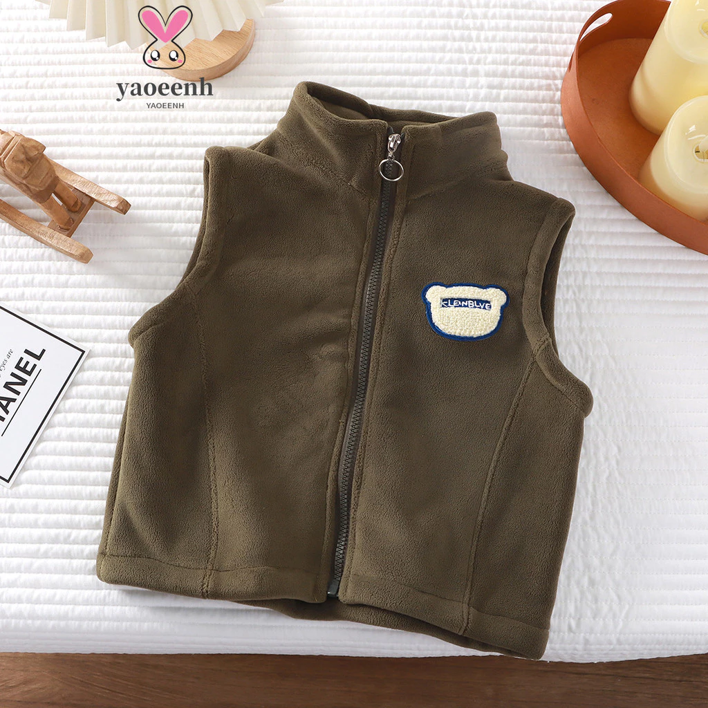 80-140CM Mùa Thu Đông Phong Cách Áo Lông Cừu Áo Vest Bé Trai Bé Gái Ấm Áp Mặc Ngoài Hàng Sẵn Có Vận Chuyển Nhanh