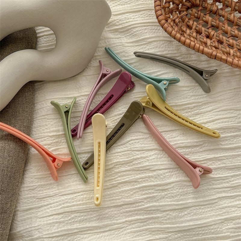 Set 10 kẹp tóc mái hình mỏ vịt đơn giản phong cách Hàn quốc màu pastel siêu xinh 7.5cm